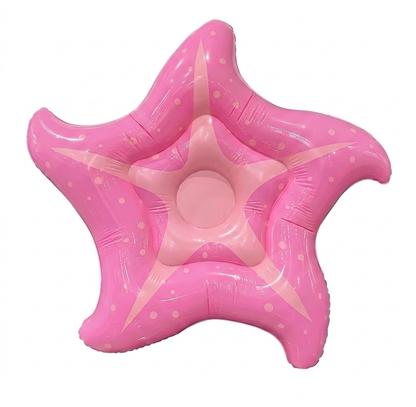 Matelas gonflable flottant en forme d'étoile rose